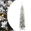 vidaXL K&uuml;nstlicher Weihnachtsbaum mit LED-Beleuchtung Gr&uuml;n und Wei&szlig;