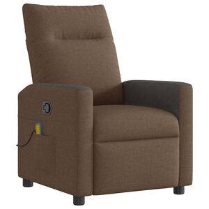 vidaXL Massagesessel Braun Stoff