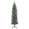 vidaXL K&uuml;nstlicher Weihnachtsbaum mit St&auml;nder Schlank 180 cm PVC