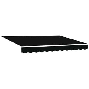 vidaXL Ausziehbare Markise Schwarz 350 x 250 cm