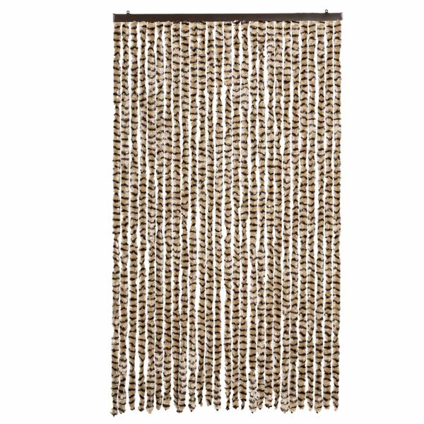 vidaXL Fliegenvorhang Beige und Braun 118x220 cm Chenille