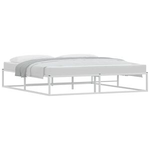 vidaXL Bettgestell ohne Matratze Wei&szlig; 180x200 cm Metall