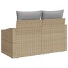 vidaXL Garten-Sofa mit Kissen 123 x 62 x 69 cm Poly-Rattan