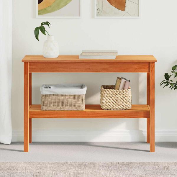 vidaXL Konsolentisch Wachsbraun 110 x 40 x 75 cm Massivholz Kiefer