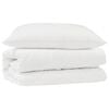 vidaXL Bettdecken Set mit Kissen 2 pcs Wei&szlig; Mikrofaser