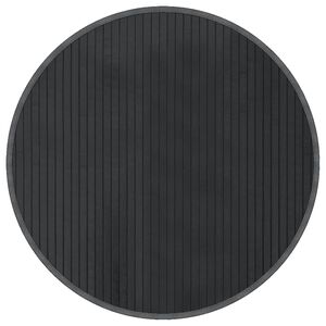 vidaXL Teppich Rund Grau 60 cm Bambus