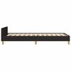 vidaXL Bettgestell mit Kopfteil ohne Matratze Schwarz 90x190 cm Stoff