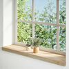 vidaXL Fensterb&auml;nke 2 Stk. Unbehandelt 90x20x2 cm Massivholz Eiche