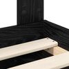 vidaXL Bettrahmen Schwarz 120 x 200 cm Massives Kiefernholz