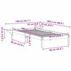 vidaXL Bettrahmen Natur 90 x 200 cm Massives Kiefernholz