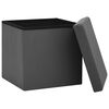 vidaXL Hocker mit Stauraum 2 Stk. Grau PVC