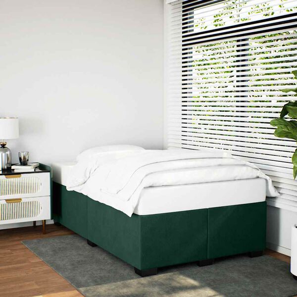 vidaXL Bettgestell ohne Matratze Dunkelgr&uuml;n 120x190 cm Samt