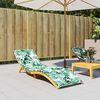 vidaXL Liege-Kissen Blatt Blattmuster 200 x 70 x 3 cm Oxford-Stoff