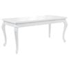 vidaXL Esstisch 179x89x81 cm Hochglanz-Wei&szlig;
