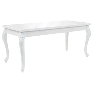 vidaXL Esstisch 179x89x81 cm Hochglanz-Wei&szlig;