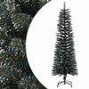 vidaXL K&uuml;nstlicher Weihnachtsbaum mit St&auml;nder Schlank Gr&uuml;n 150 cm PVC