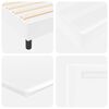 vidaXL Boxspringbett mit Matratze Wei&szlig; 200 x 200 cm Kunstleder