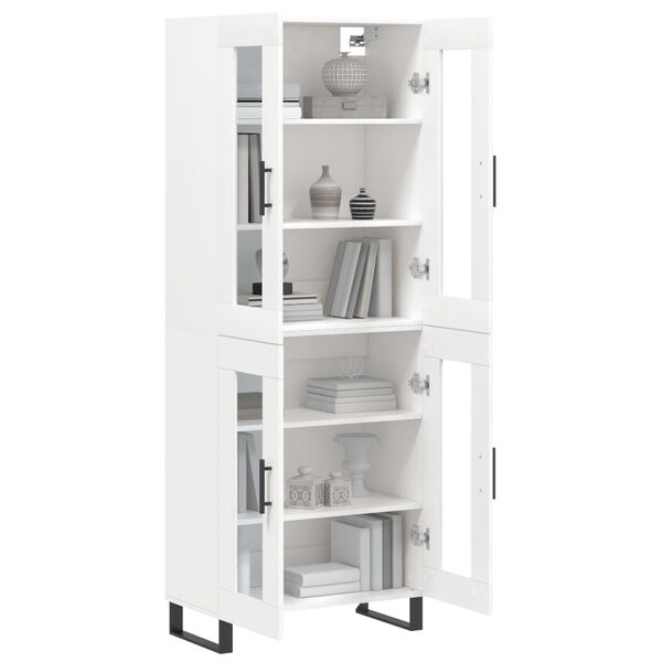 vidaXL Highboard Wei&szlig; 69,5x34x180 cm Holzwerkstoff