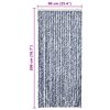 vidaXL Insektenschutz-Vorhang Blau und Wei&szlig; 90x200 cm Chenille