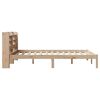 vidaXL Massivholzbett ohne Matratze 140x190 cm Kiefernholz