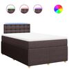 vidaXL Boxspringbett mit Matratze Dunkelbraun 120x190 cm Stoff