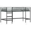 vidaXL Kinderloftbett Schwarz 99,5 x 200 cm Stahl