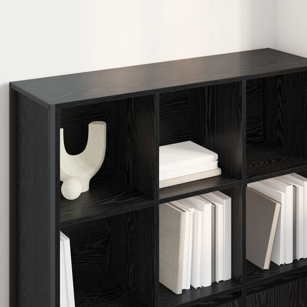 vidaXL B&uuml;cherregal 2 pcs Schwarz Eichen-Optik 99,5 x 30 x 108 cm