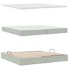 vidaXL Bett mit Stauraum und LED mit LED Hellgrau 200 x 200 cm Samt