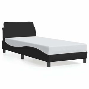 vidaXL Bettgestell mit Kopfteil "Dover" Schwarz 90x190 cm Stoff