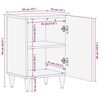 vidaXL Badezimmerschrank mit Regal Schwarz und Gold 38 x 33 x 58 cm