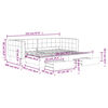 vidaXL Tagesbett Ausziehbar mit Schubladen Rosa 90x200 cm Samt