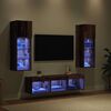 vidaXL TV-Wandger&auml;te 5 pcs Schwarz Eichen-Optik 60 x 30 x 30 cm