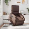 vidaXL Massagesessel mit Aufstehhilfe Braun Kunstleder