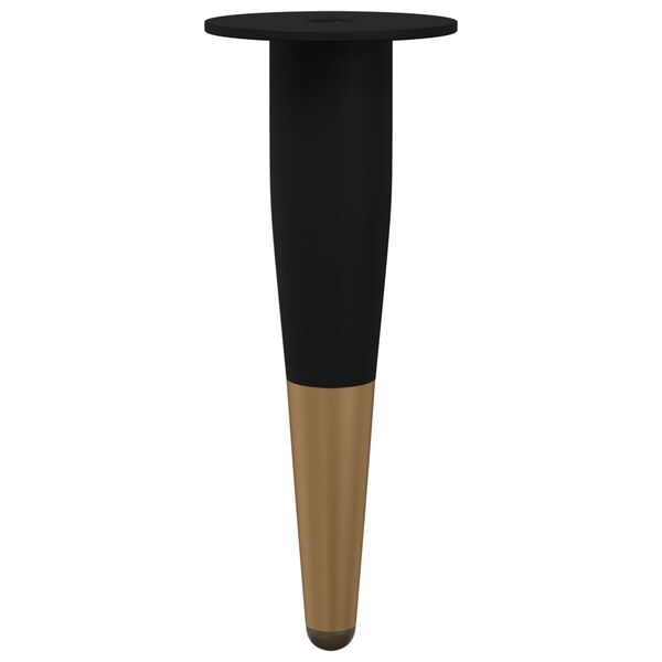 vidaXL M&ouml;belbeine 2 pcs Schwarz und Gold &Oslash; 40 x 98 mm Eisen