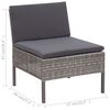 vidaXL 8-tlg. Garten-Lounge-Set mit Auflagen Poly Rattan Grau