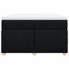 vidaXL Boxspringbett mit Matratze Schwarz 120x190 cm Stoff