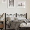 vidaXL Kopfteil Metall Schwarz 135 cm