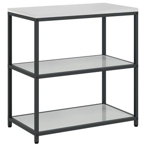 vidaXL K&uuml;chenaufbewahrung mit Regal Silber 60 x 50 x 92 cm Stahl