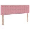 vidaXL Bett mit Stauraum und LED mit Matratze Rosa 140 x 190 cm Samt