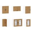 vidaXL 11-tlg. K&uuml;chenschrank-Set Kalmar Artisan-Eiche Holzwerkstoff