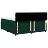 vidaXL Boxspringbett mit Matratze Dunkelgr&uuml;n 200x200 cm Samt