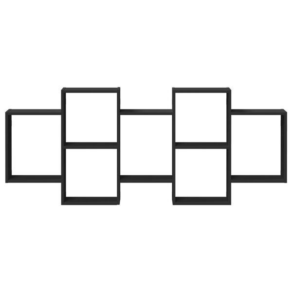 vidaXL Wandregal Schwarz 159x18x65 cm Holzwerkstoff