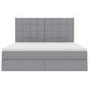 vidaXL Aufbewahrungsbett mit Matratze Hellgrau 180 x 200 cm Polyester