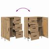 vidaXL Highboard mit Schubladen 2 pcs Artisan-Eiche Holzwerkstoff