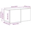 vidaXL TV-Schrankset 6 pcs Schwarz Eichen-Optik Holzwerkstoff