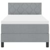vidaXL Boxspringbett mit Matratze Hellgrau 90 x 200 cm Stoff