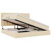 vidaXL Aufbewahrungsbett mit Matratze Creme 200 x 200 cm Stoff