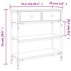 vidaXL Konsolentisch Braun Eichen-Optik 72,5x25x75 cm Holzwerkstoff