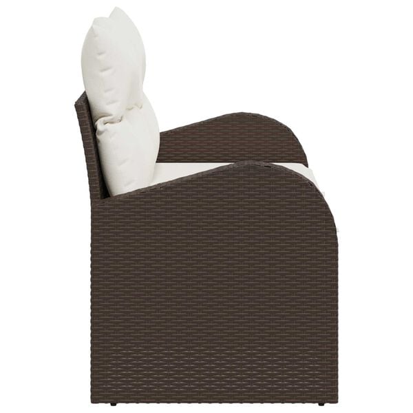 vidaXL Gartensofa Braun 124 x 62 x 69cm Poly-Rattan