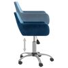 vidaXL Esszimmerst&uuml;hle 2 Stk. Drehbar Blau Samt
